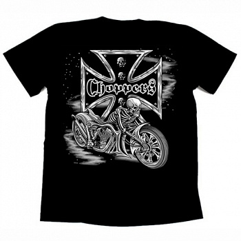 Футболка байкерская CHOPPERS SKELETON