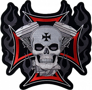 Cross, Motor and Skull