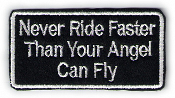 планка NEVER RIDE FASTER - п264